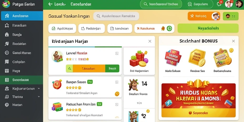 Menu utama yang user-friendly dan mudah dinavigasi.