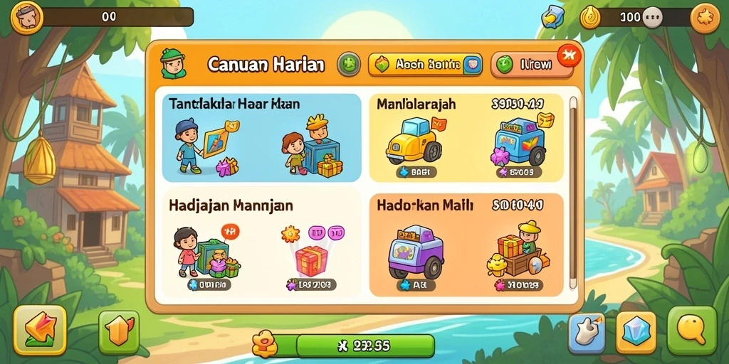 Screenshot memperlihatkan berbagai karakter yang dapat dipilih pemain.